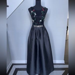 black Embroidered dress